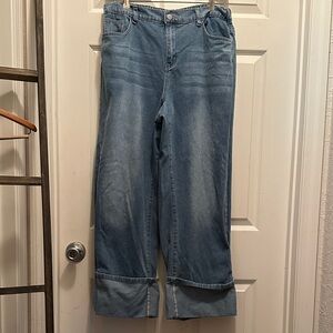 SHEIN Classic Blue Denim Pants